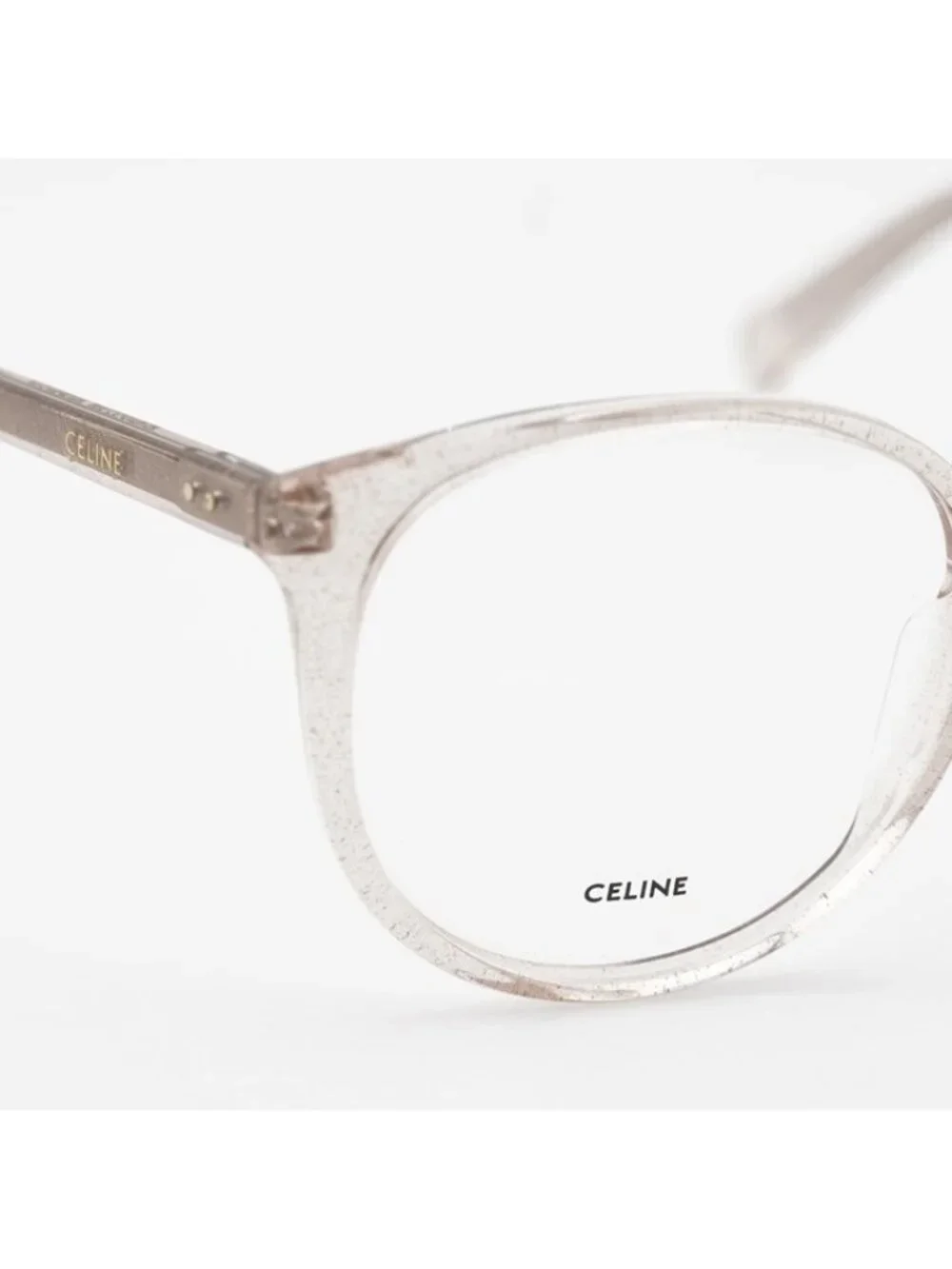 Celine CL50077I 073 Eyeglasses Transparent Rose 54mm Cat Eye Frame